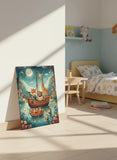 Whimsical Animal Adventure Kids Poster Set – Nursery Bedroom Wall Art