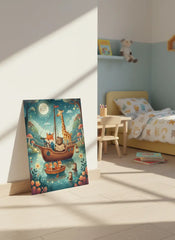 Whimsical Animal Adventure Kids Poster Set – Nursery Bedroom Wall Art