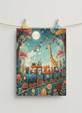 Whimsical Animal Adventure Kids Poster Set – Nursery Bedroom Wall Art