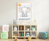 Jungle Animal Nursery Posters – Kids Room Educational Wall Art Set