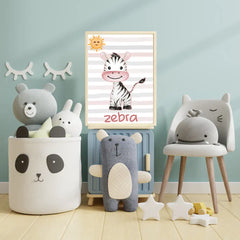 Jungle Animal Nursery Posters – Kids Room Educational Wall Art Set