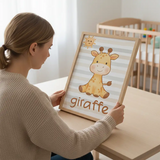 Jungle Animal Nursery Posters – Kids Room Educational Wall Art Set