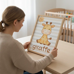 Jungle Animal Nursery Posters – Kids Room Educational Wall Art Set