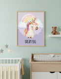 Cute Animals and Dream Quotes Nursery Posters – Kids Room Wall Art Set