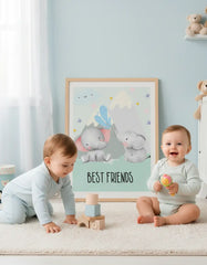 Cute Animals and Dream Quotes Nursery Posters – Kids Room Wall Art Set