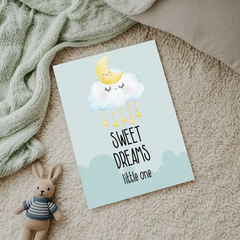 Cute Animals and Dream Quotes Nursery Posters – Kids Room Wall Art Set