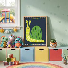 Nature Insects Cartoon Nursery Posters – Educational Kids Room Wall Art Set