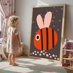 Nature Insects Cartoon Nursery Posters – Educational Kids Room Wall Art Set