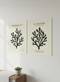 Minimalist Nature Silhouette Poster – Clean Bedroom Office Wall Art