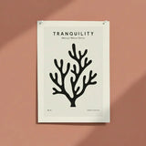 Minimalist Nature Silhouette Poster – Clean Bedroom Office Wall Art