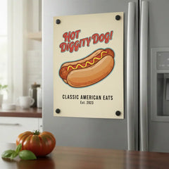 Vintage Fast Food Illustration Poster – Retro Kitchen Dining Room Wall Art