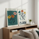 Modern Botanical Flora Art Poster – Bedroom Living Room Wall Art