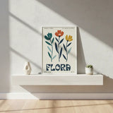 Modern Botanical Flora Art Poster – Bedroom Living Room Wall Art