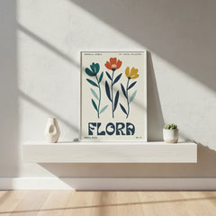 Modern Botanical Flora Art Poster – Bedroom Living Room Wall Art