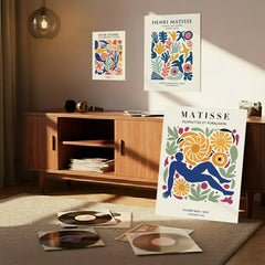 Matisse Cut-Out Inspired Abstract Art Poster – Colorful Bedroom Living Room Wall Art