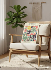 Matisse Inspired Joyful Floral Art Poster – Colorful Bedroom Living Room Wall Art