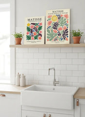 Matisse Inspired Joyful Floral Art Poster – Colorful Bedroom Living Room Wall Art