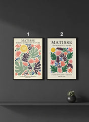 Matisse Inspired Joyful Floral Art Poster – Colorful Bedroom Living Room Wall Art