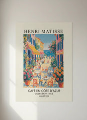 Matisse Cote d'Azur Cafe Poster – Artistic Bedroom Living Room Wall Art