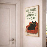 Funny Approved by the Cat Boss Cat Poster Set – Bedroom Office Wall Art