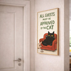 Funny Approved by the Cat Boss Cat Poster Set – Bedroom Office Wall Art