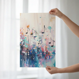 Abstract Musical Notes and Rhythm Splatter Poster – Bedroom Living Room Wall Art