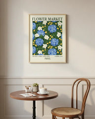 Vintage Flower Market Botanical Poster Set – Bedroom Living Room Wall Art
