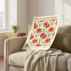 Vintage Flower Market Botanical Poster Set – Bedroom Living Room Wall Art