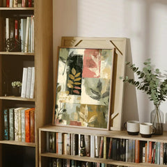 Earth Tone Abstract Floral Poster – Neutral Bedroom Living Room Wall Art