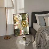 Earth Tone Abstract Floral Poster – Neutral Bedroom Living Room Wall Art