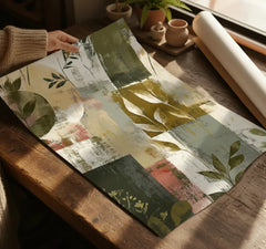 Earth Tone Abstract Floral Poster – Neutral Bedroom Living Room Wall Art