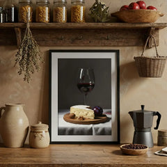 Elegant Wine and Spirits Still Life Oil Poster Set – Kitchen Dining Room Wall Art