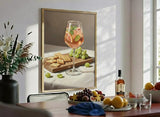 Elegant Wine and Spirits Still Life Oil Poster Set – Kitchen Dining Room Wall Art