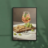 Elegant Wine and Spirits Still Life Oil Poster Set – Kitchen Dining Room Wall Art