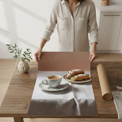 Cozy Coffee and Pastry Still Life Art Poster