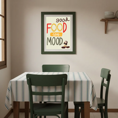 Good Food Good Mood Cute Kitchen Quote Art Poster