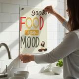Good Food Good Mood Cute Kitchen Quote Art Poster – Dining Room Wall Art