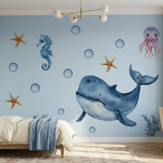 Whale & Sea Friends Ocean Wall Sticker Set