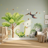 Cute Dinosaur Jungle Wall Decal Set – Kids Room Boys Room Removable Sticker