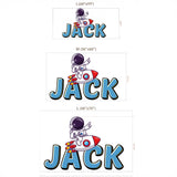Astronaut Rocket Name Wall Decal – Personalized Space Kids Room Removable Sticker
