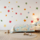 Colorful Star Wall Decal Set – Modern Star Stickers Kids Room Removable Decal