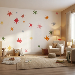 Colorful Star Wall Decal Set – Modern Star Stickers