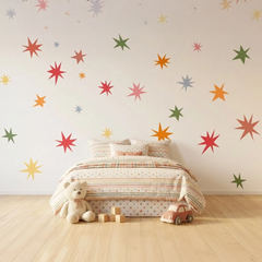 Colorful Star Wall Decal Set – Modern Star Stickers