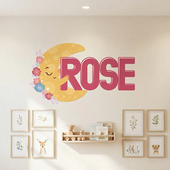 Personalized Moon Wall Decal – Kids Room Nursery Removable Sticker