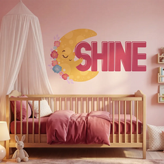Personalized Moon Wall Decal – Kids Room Nursery Removable Sticker