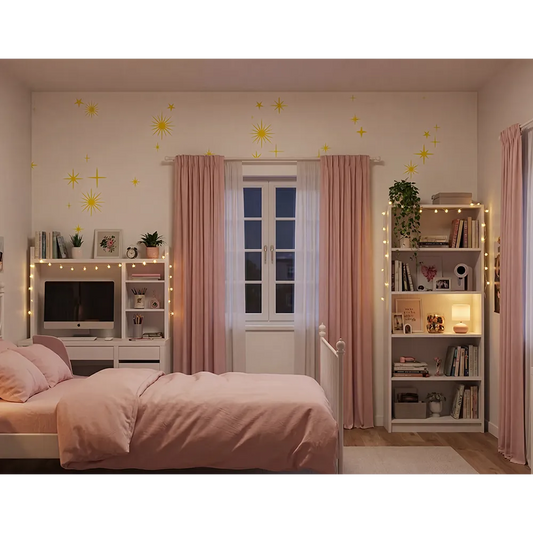 Stars Wall Decal Set – Nursery Kids Room Removable Celestial Sticker