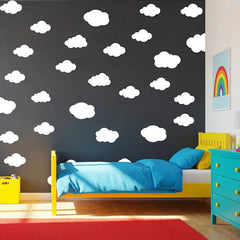 Cloud Wall Decals for Kids Room – Nursery Soft Removable Sticker Set