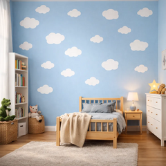 Cloud Wall Decals for Kids Room – Nursery Soft Removable Sticker Set