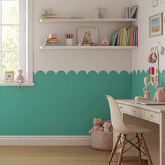 Modern Scalloped Border Wall Decal – Kids Room Nursery Removable Sticker