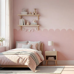 Modern Scalloped Border Wall Decal – Kids Room Nursery Removable Sticker